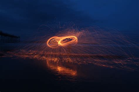 Wallpaper Sunlight Dark Sunset Sea Night Sand Red Reflection