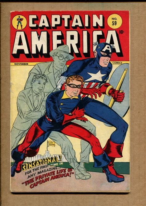Captain America 59 Signed By Kirby On 1st Page 1946 Wh Captain