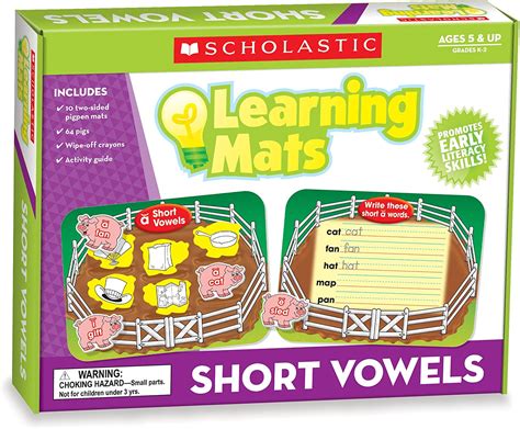 Scholastic Teachers Friend Short Vowels Learning Mats