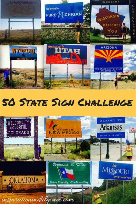 50 State Sign Challenge Part 1 Inspiration Indulgence State Signs