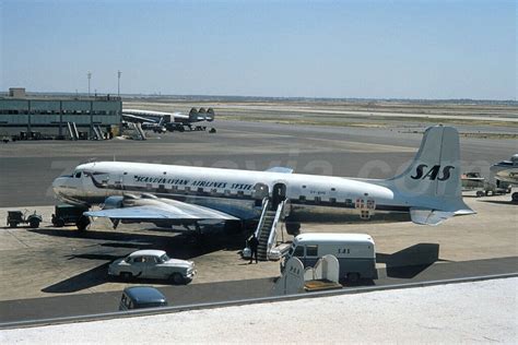 Direct flights from multiple european airports. Scandinavian Airlines Systems in short SAS DC-6 OY-KME ...