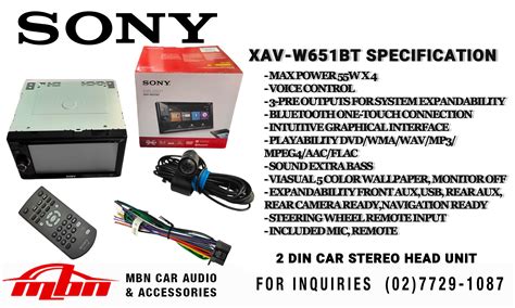 Sony 2 Din Car Stereo Head Unitxav W651bt Lazada Ph