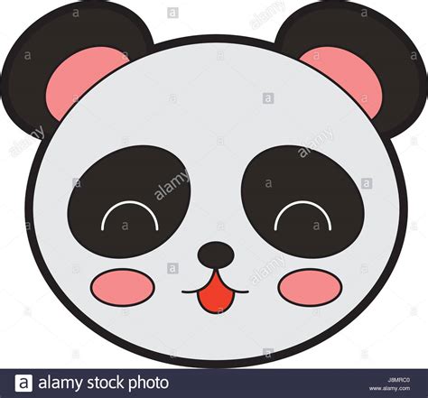 Cute Panda Bear Face Stock Vector Image And Art Alamy
