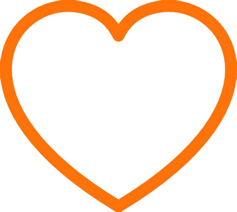 Orange Heart Icon Png Clipart Full Size Clipart 974653 Pinclipart
