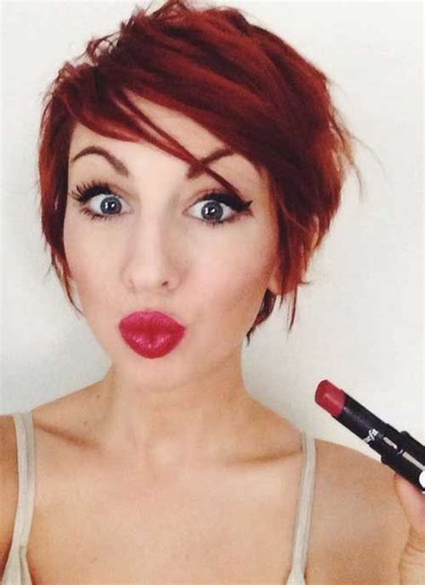Red And Blonde Pixie Cut - Long Pixie Cut