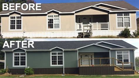Mobile Home Remodel Flip To Sell Home Exterior Makeover Mobile