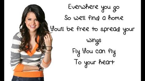Selena Gomez Fly To Your Heart Lyrics Youtube
