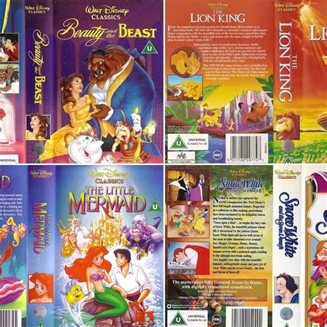 Disney VHS Movies Lion King Snow White Beauty The Beast Lapfans