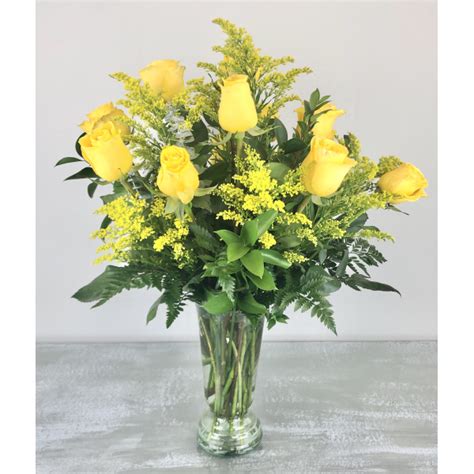 Dozen Premium Long Stem Yellow Roses Hilly Fields Florist