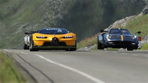 Bugatti Vision Gt Vs Pagani Huayra Cb At Highlands Youtube