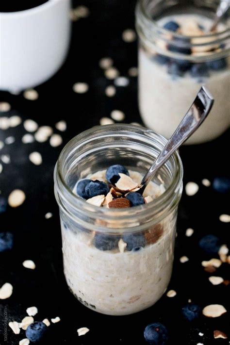 Low fodmap gluten free blueberry muffins. Vanilla Almond Overnight Oatmeal with Blueberries - a ...