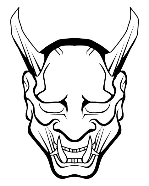 Japanese Oni Mask Drawing Free Download On Clipartmag