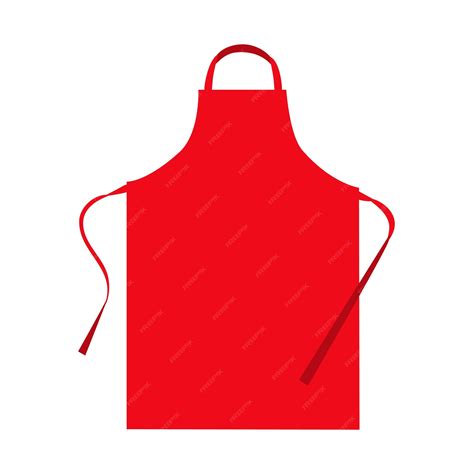 Premium Vector Blank Red Kitchen Apron Isolated On White Background Vector