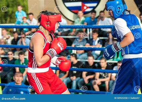 Girls In Boxing Competition Editorial Stock Photo Image Of Face