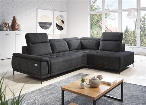 Ecksofa Calvaro L mit Relaxfunktion Elektrisch Ledersofa Friderik.eu