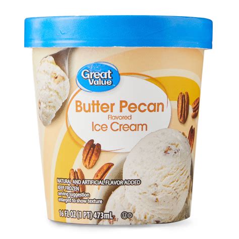 Great Value Butter Pecan Flavored Ice Cream Fl Oz Walmart Com