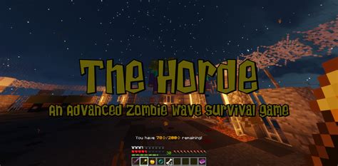 The Horde An Advanced Zombie Wave Survival Game Minecraft Map