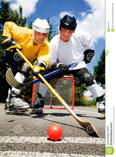 Street Hockey Fight Stock Image Image Of Occupation Playing 9657737