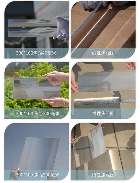 Large Square Fresnel Lens For Solar Energy Concentrating Pmma Liner