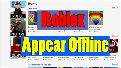 How To Appear Offline In Roblox Youtube