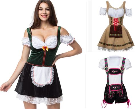 Halloween Maid Costume Adult Oktoberfest German Bavarian Beer Wench
