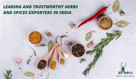 LEADING AND TRUSTWORTHY HERBS AND SPICES EXPORTERS IN INDIA JRP Impex