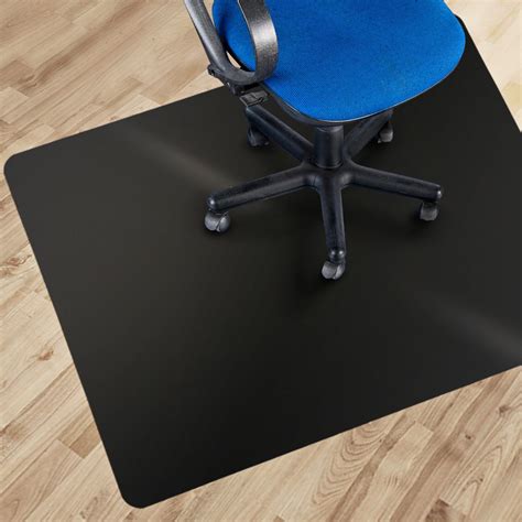 Office Marshal Black Polycarbonate Office Chair Mat 30 X 48 Hard