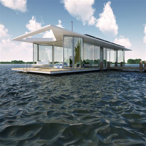 Sustainable Architecture Floating Floating House Water Villa Boat