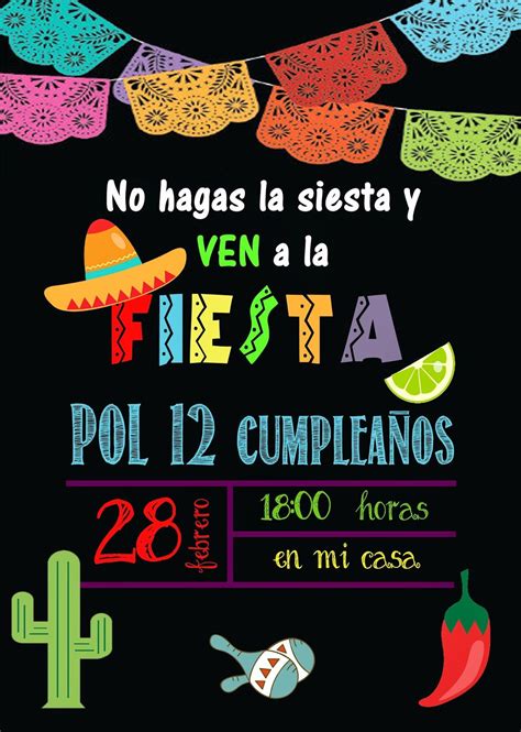 Invitaciones Fiesta Mexicana Para Imprimir Gratis Unsplassh