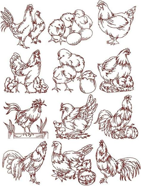 Rooster Embroidery Pattern Free Custom Embroidery
