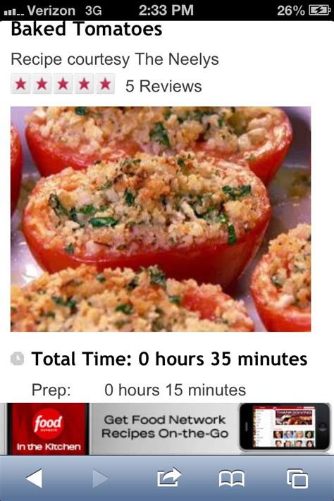 We did not find results for: Baked tomatoes recipe by The Neelys on food network. Such ...