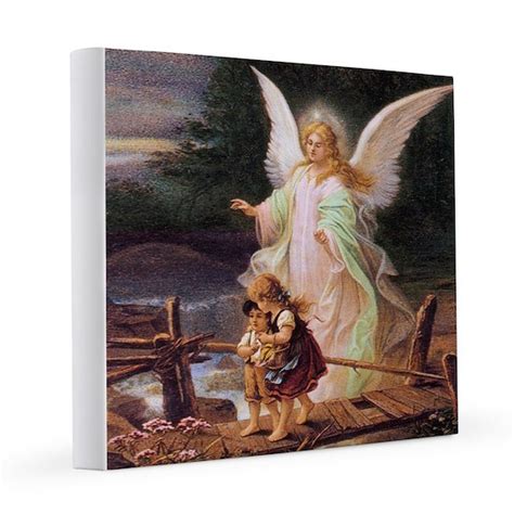 Guardian Angel With Children On Bridge 12x12 Canva By Godisgood Cafepress