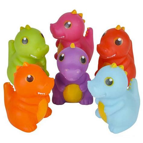 Colorful Vinyl Dinosaur Dino Squirt Party Favors Bath Toy 12pcs For