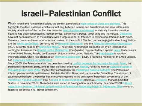 Ppt Israeli Palestinian Conflict Presentation Guide Powerpoint