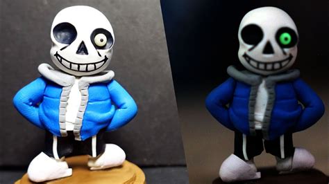 How To Make Sans Undertale Game Figure Polymer Clay Tutorial Youtube