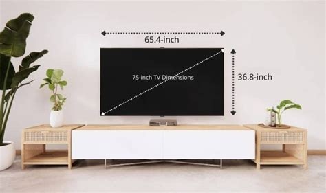 75 Inch Tv Dimensions Dimensions In Cm Inches And Room Size