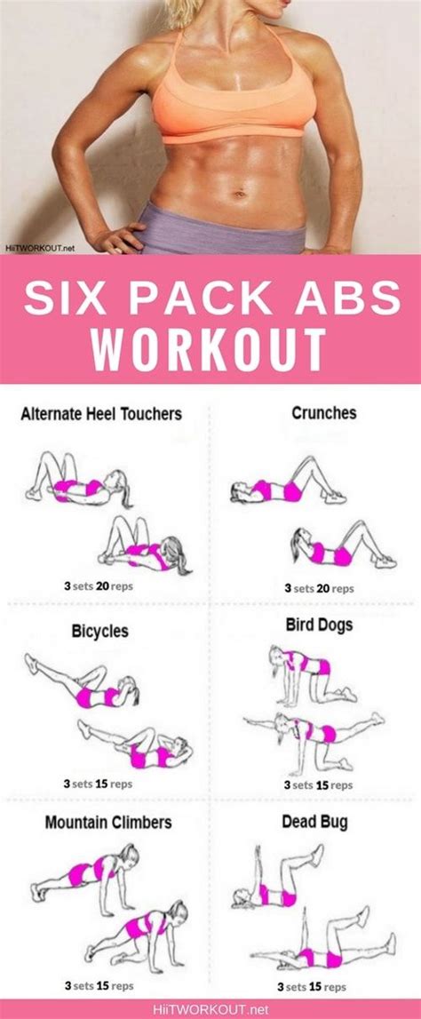 Get 6 Pack Abs In 6 Simple Moves Six Pack Abs Workout Abs Workout Abs Workout For Women