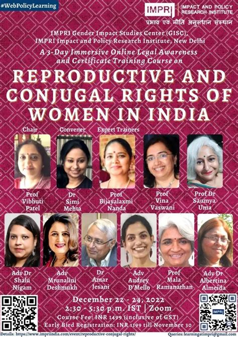 Participants List Details Reproductive And Conjugal Rights Of Women