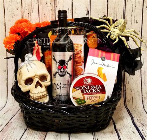 Dulcet gift basket deluxe gourmet food gift basket: Halloween Poizin - Wine Gift Basket | Wine gifts, Wine ...
