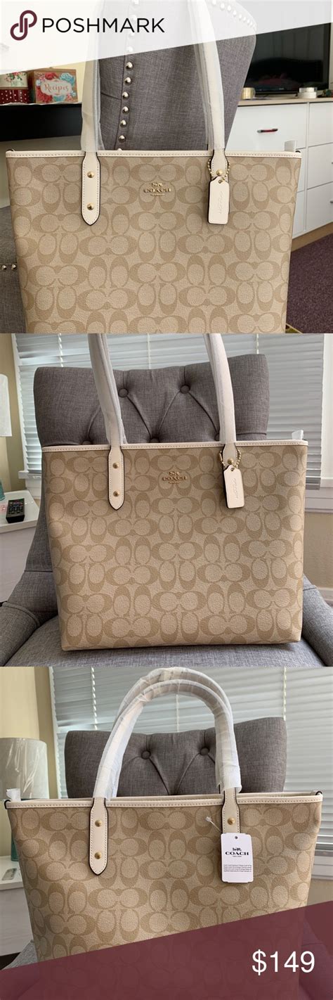 Coach City Zip Tote In Signature Canvas F58292 Zip Tote Tote