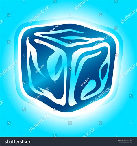 Frozen Ice Cubes Drinks Stock Vector Royalty Free 1389371369