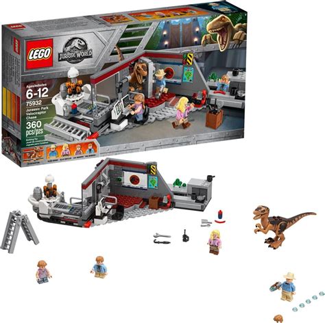 Lego Jurassic World La Poursuite Du Vélociraptor Jurassic Park 75932 360 Pièces Amazonfr