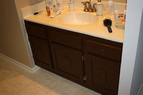 They are in good condition, but they simply aren't our style. Sparks Fly: Painting Bathroom Cabinets (what not to do ...