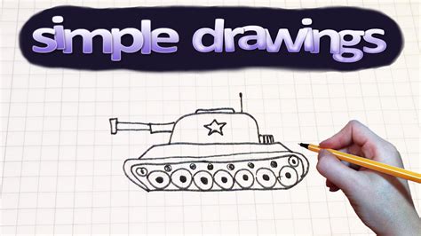 Simple Drawings 49 How To Draw Tank Youtube