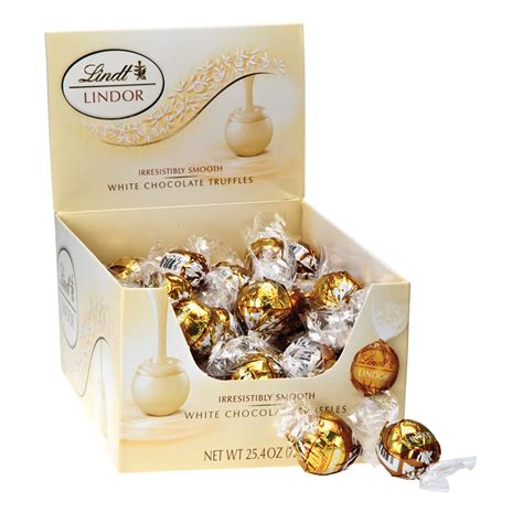 Lindt Lindor White Chocolate Truffles 60 Piece Box Nassau Candy