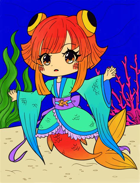 Chibi Goldfish Girl ~ Radultcoloring