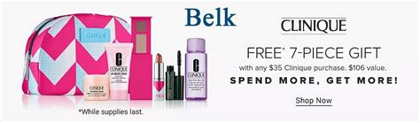 A Free Piece Clinique Gift At Belk November