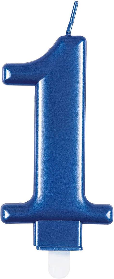 Metallic Blue Number 1 Birthday Candle Choice Wholesale