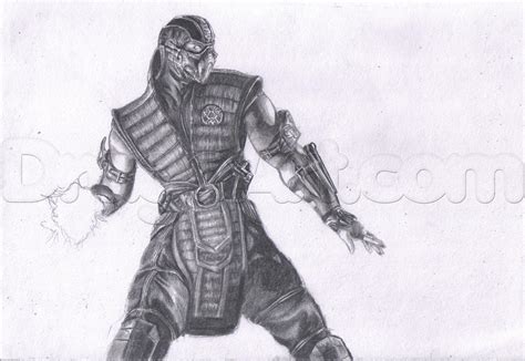 How To Draw Sub Zero From Mortal Kombat X Step By Step Video Game Characters Pop Culture