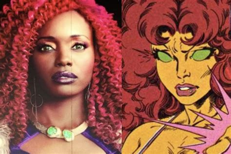 dc titans comic accurate starfire costume revealed in new image